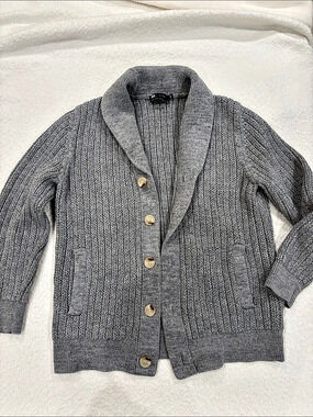 Le 31 Shawl Collar Cotton Cardigan Size Small